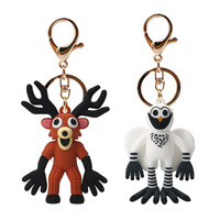 Horror Game 99 Night Forest Deer Keychain Figure Handmade Animal Deer Owl Toy Bag Pendant Fan Children's Birthday Christmas Gift