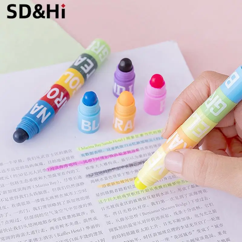 1pc Splice Mini Bible Highlighters Vintage Candy Colors Pastel Gel Highlighters Gel Highlighters Dry Highlighter Markers