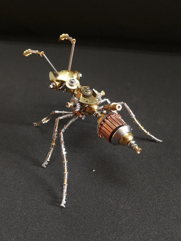 Steampunk mechanical insect model metal ant metal hand-assembled ornaments home desktop decoration