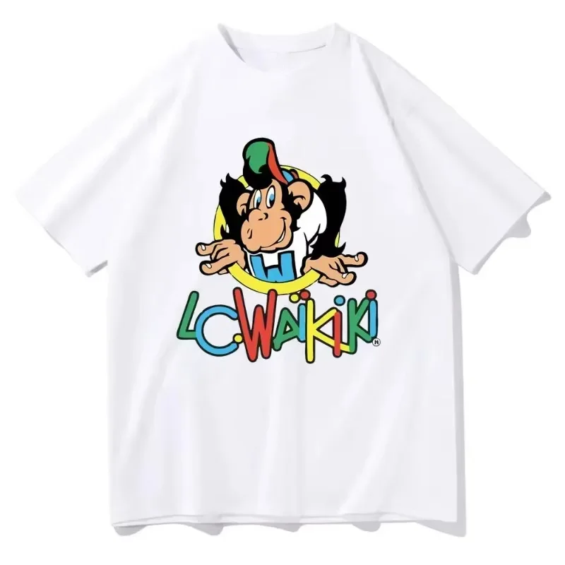 

New Summer Men Street Shooting Hip Hop Monkey T Shirt Waikiki Monkey Graphic Cotton T Shirt Short Sleeve Beach Breathable Tees