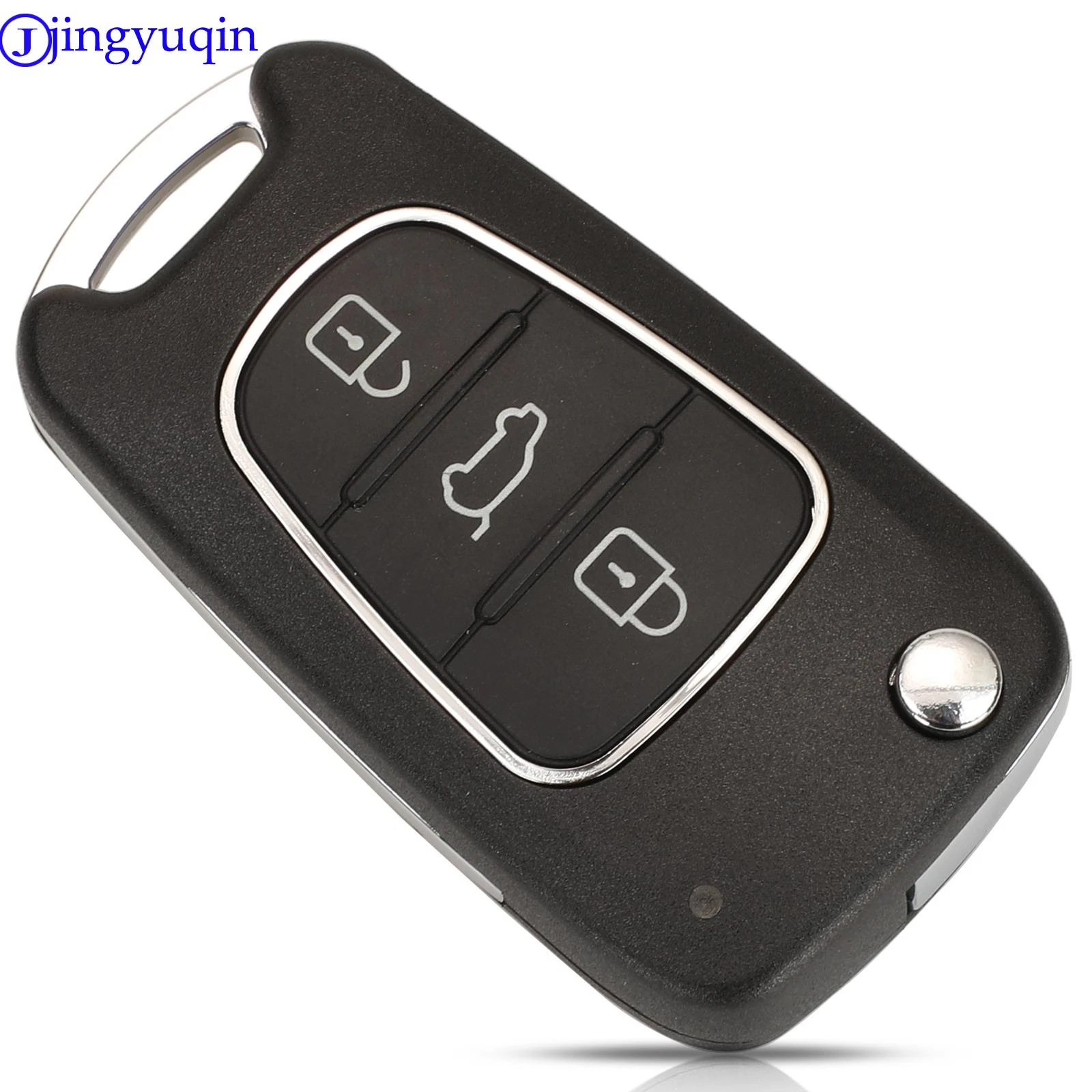 jingyuqin New XHORSE XNHY02EN Wireless Universal Remote Car Key For HYUNDAI Flip 3 Buttons Remotes VVDI Tool English Version
