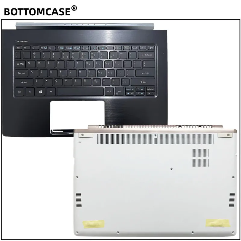 

New For BOTTOMCASE® S13 S5-371G SF514-51 N16C4 Laptop Upper Case Palmrest Cover with keyboard/Bottom Base Cover