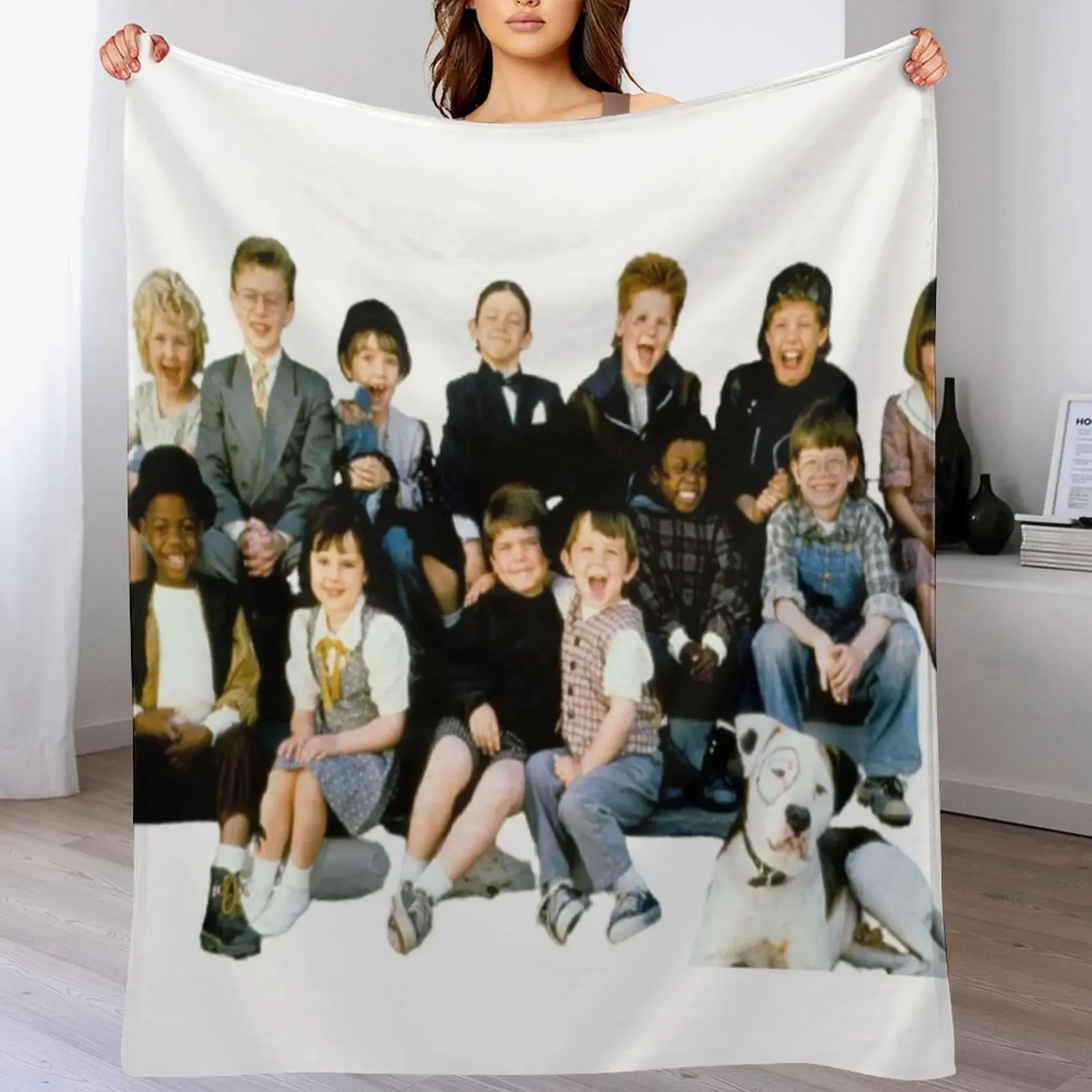 

Pete The Pup And The Little Rascals Throw Blanket Flannels Camping Thermal Decorative Throw Blankets