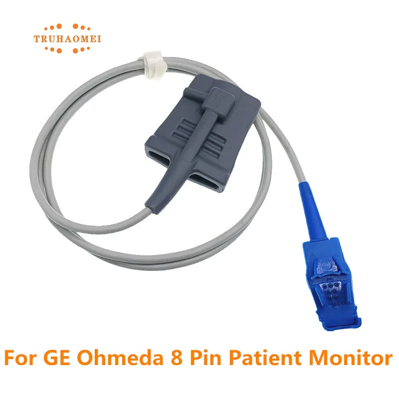 SPO2 Sensor 8 Pin For GE Ohmeda Trusat S/5 Monitor with Trusignal Tech Pulse Oximeter Probe OXY-F-UN 0.9 Meter