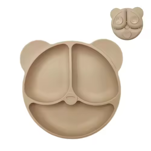 Baby Safe Silicone Dining Plate Suction Cartoon Children Dishes Feeding Toddler Training Tableware Retro Kids Smile Face Bowl - Image 31