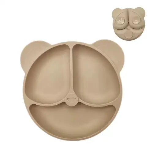 Baby Safe Silicone Dining Plate Suction Cartoon Children Dishes Feeding Toddler Training Tableware Retro Kids Smile Face Bowl - Image 31
