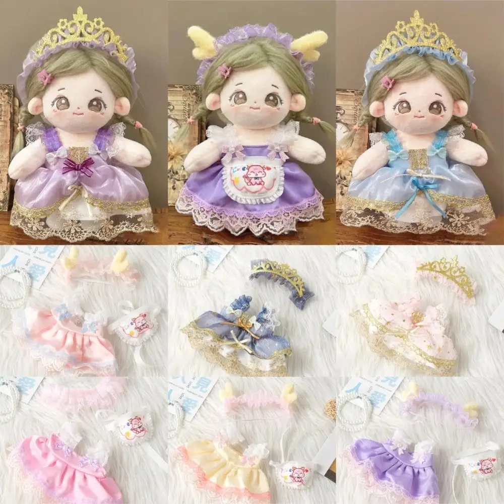Cute DIY Doll Skirts Sets 20cm Multiple Styles Maidservant Skirt Doll's Clothing Baby Accessories