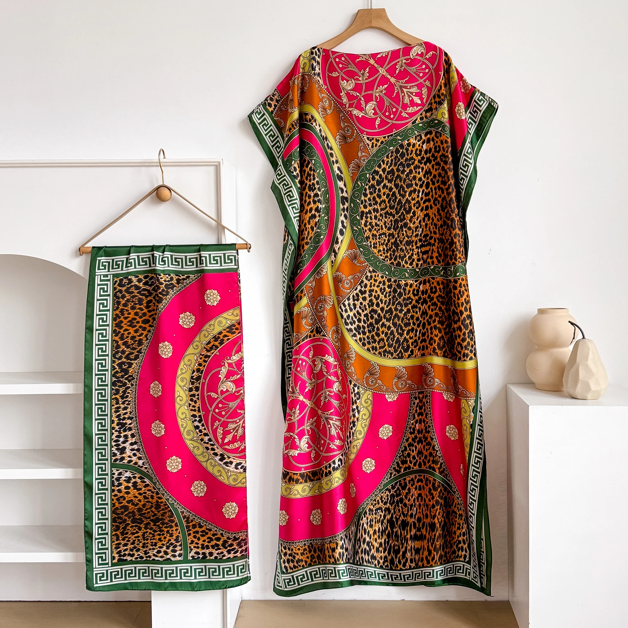 Summer Fashion Oversize Africa - Robe Silk Women 评论和价格