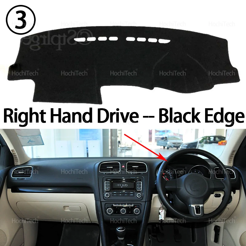 Für Volkswagen VW Golf 6 MK6 Jetta SportWagen Vento Variante 5K 2009 ~ 2013 Dash Abdeckungen Dashboard Abdeckung Dash Board Matte Teppich Pad – Detail 10