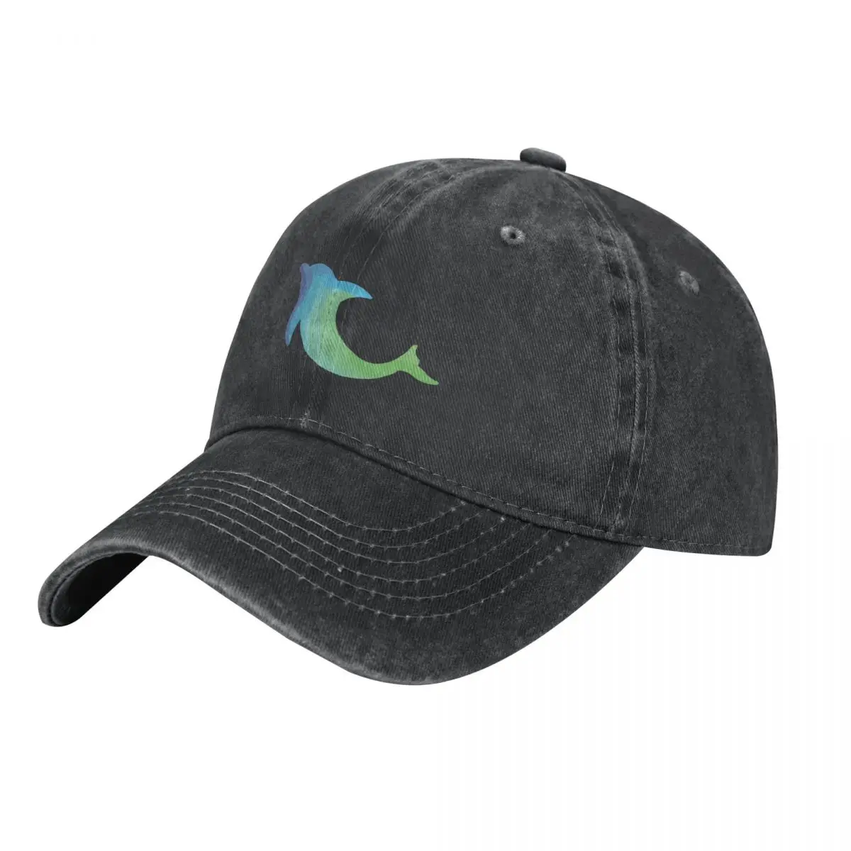 Colorful Jumping Rainbow Dolphin Cowboy Hat Golf Cap Beach Trucker Cap Military Cap Man For Women 2024 Men's