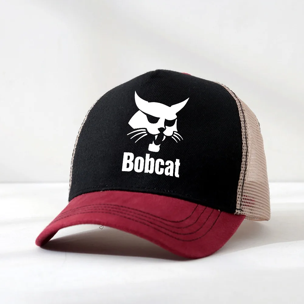 

Bobcat Baseball Caps Men Women Outdoor Summer Adjustable Bobcat Heavy Equipment Hats Fashion net breathable Trucker Hat