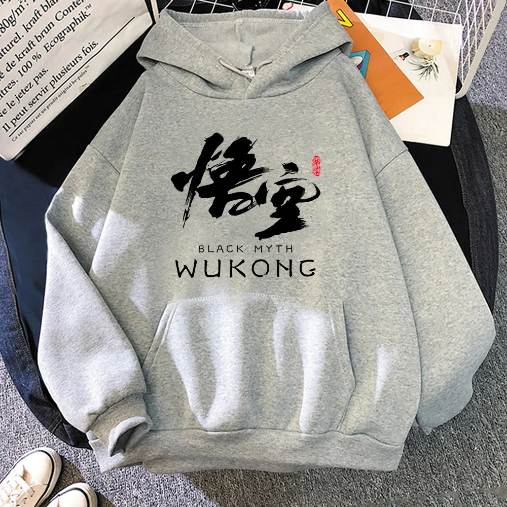 

Sudaderas Anime Print Hoodies Black Myth Wukong for Autumn/Winter Fleece Sweatshirts Long-sleeved Harajuku Clothes Unisex Hoody