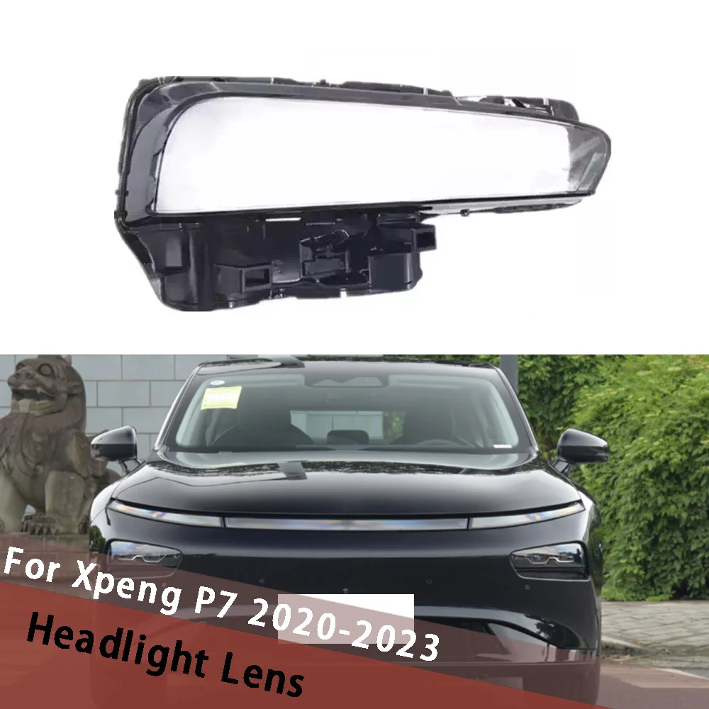 

For Xpeng P7 2020 2021 2022 2023 Headlight Lens Cover Transparent Lampshade Headlamp Shell Plexiglass Auto Replacement Parts