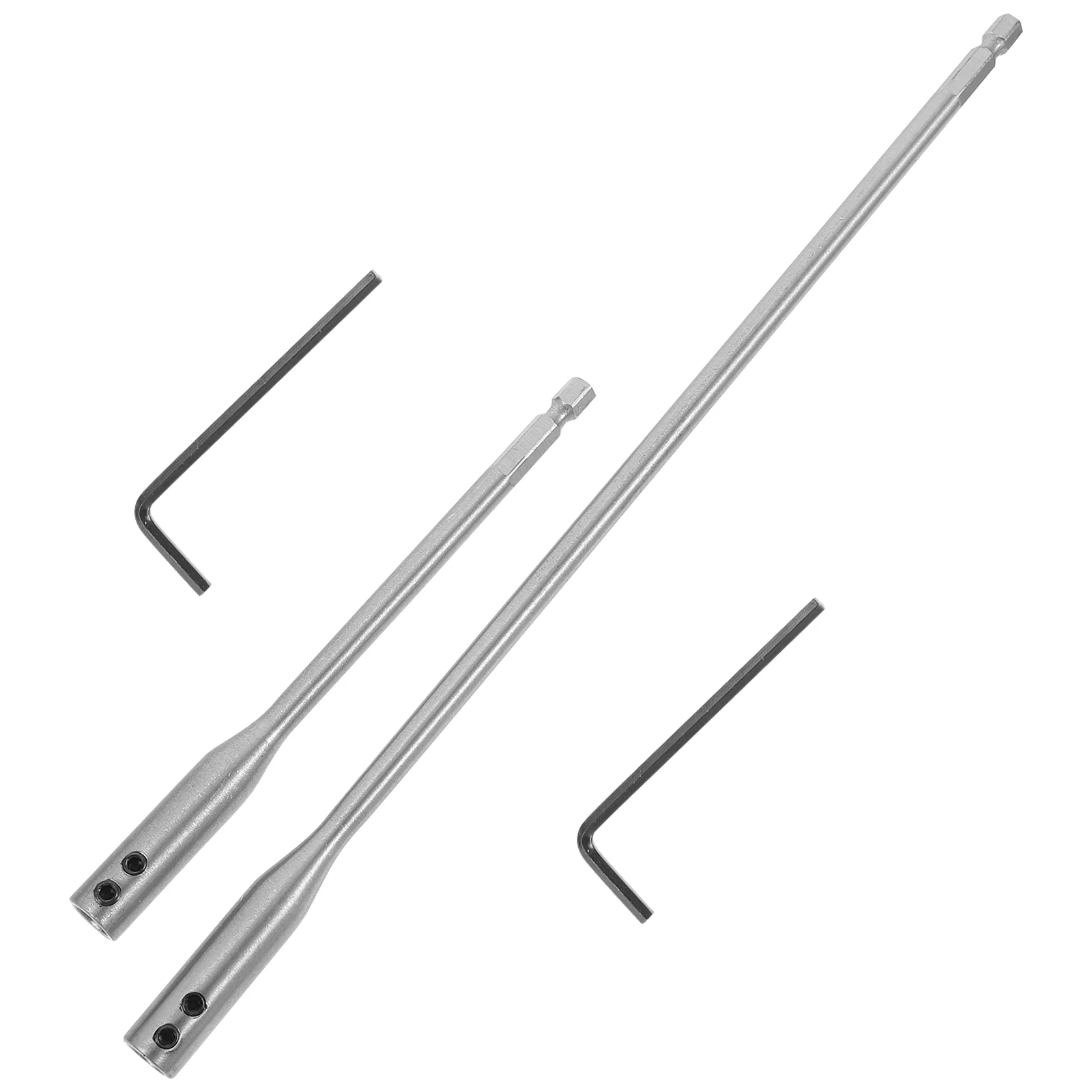 

4PC Drill Bit Extension Set 150MM 300MM Connecting Rod Wrench Metal Precision Carpenters Tools Storage
