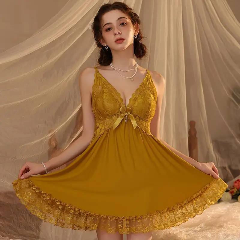 

Charming Ladies' Home Clothes Small Chest Pajamas Comfortable Sleeveless Midi Dress Nightgown for Women by &Other Stories