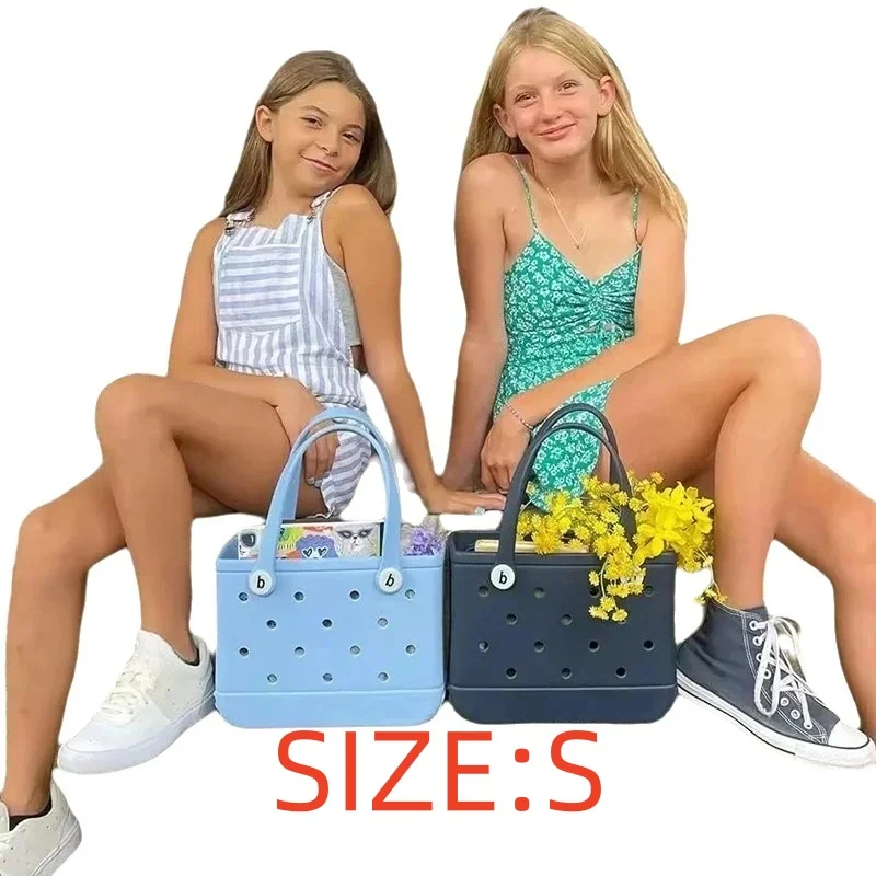 حقيبة حمل الشاطئ المطاط إيفا سلة مقاومة للماء اضافية كبيرة النساء التسوق حقيبة يد الشاطئ جيلي كيس حمل حقيبة المحفظة