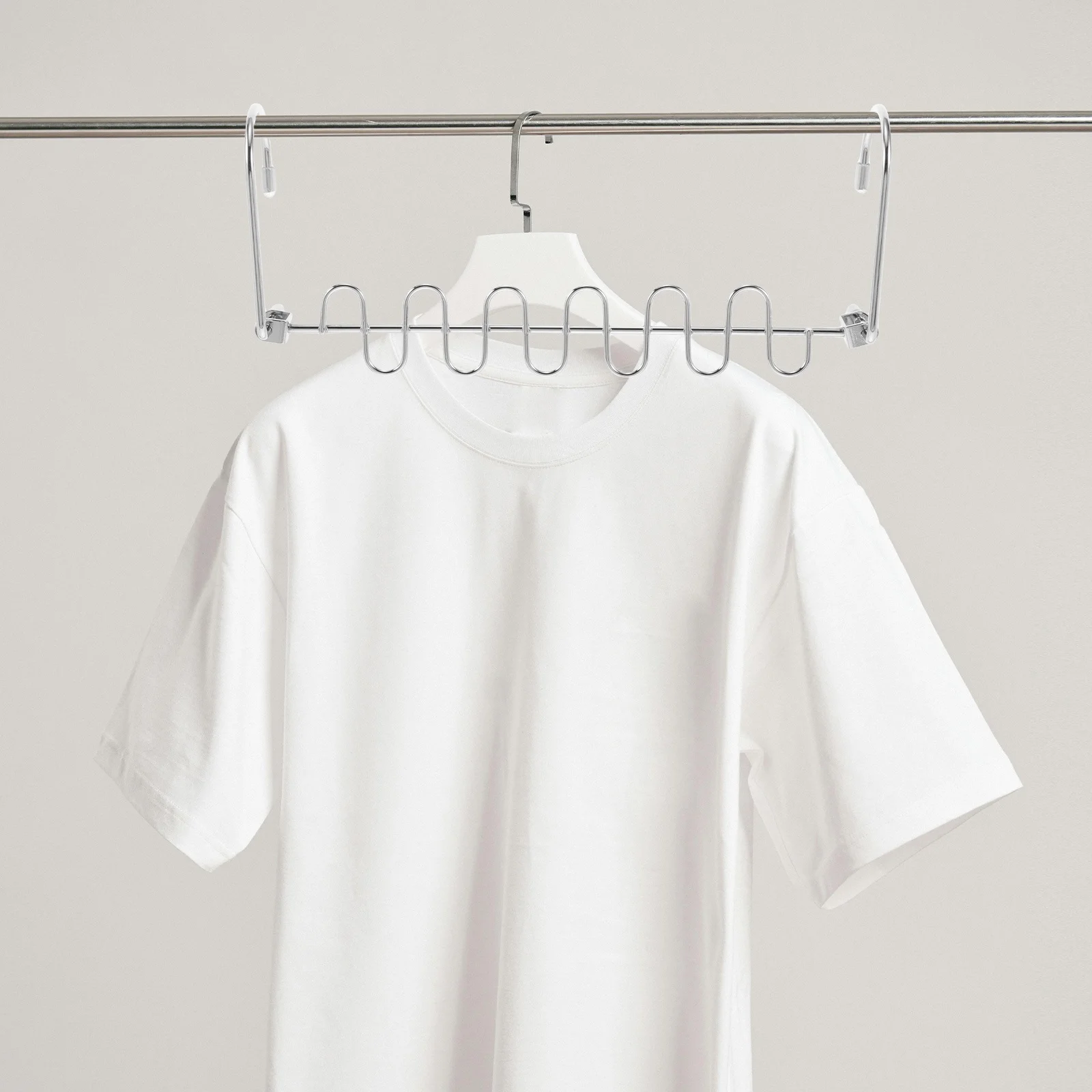 

4Pcs Metal Clothes Hanger Space Saving Folding Organizer Multi-Layer Rack Dorm Home Shirt Coat Pant Storage Hanger