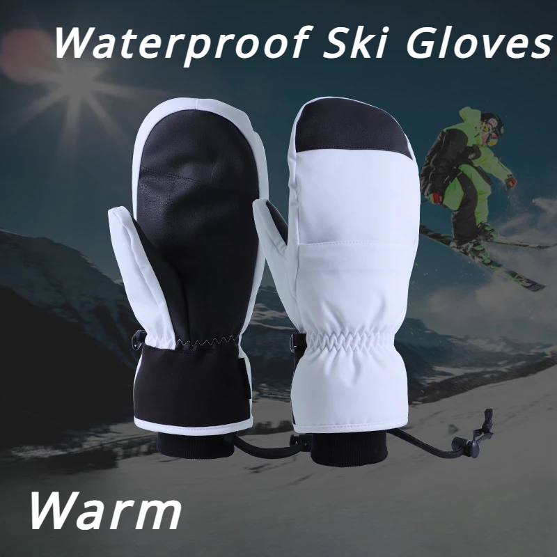 Snow Gloves Warm Snowboard Man Mittens Skiing Gloves Winter Women Waterpoof Heated Female Gloves Sports Outdoor Mountain Clothes