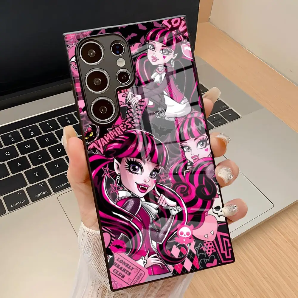 Hot Cartoon Monster High Phone Case For Samsung A17 S26 Ultra S24 25 Fe S22 S20 S23 21 A57 A37 A54 A34 A53 A16 Glass Cover