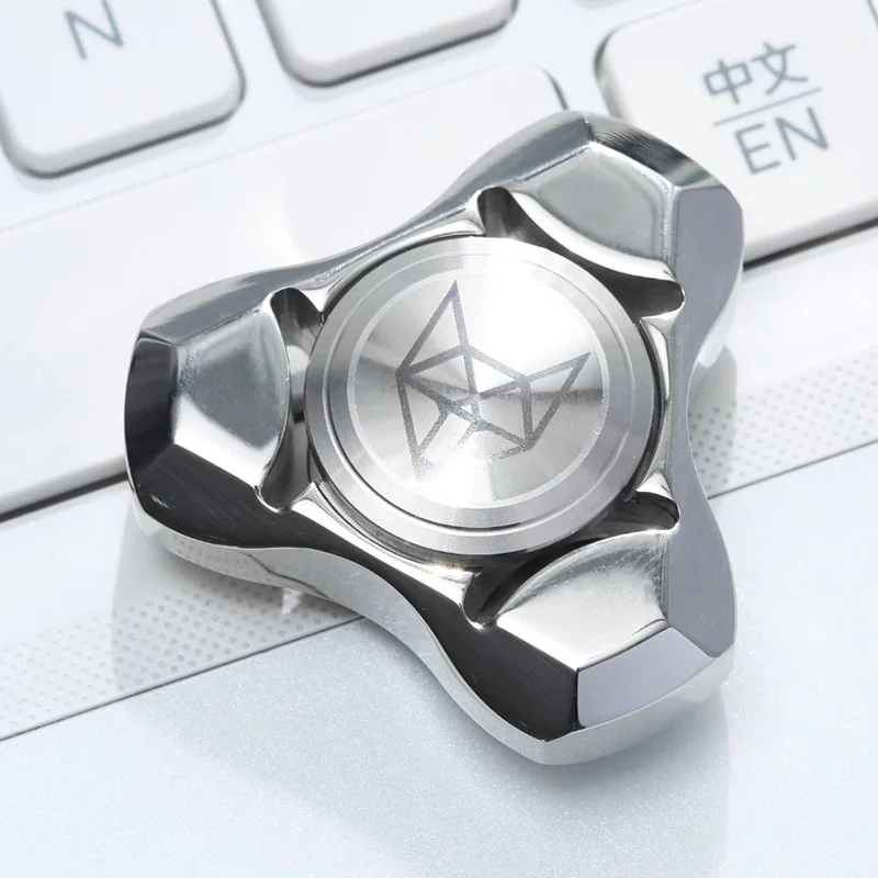 Spirit Fox 스테인레스 스틸 금속 Fidget Spinner 성인 EDC Antistress 핸드 스피너 사무실 장난감 자폐증 스트레스 릴리프 장난감 선물