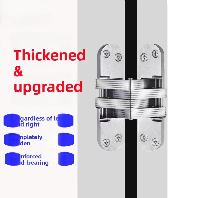 Zinc‑Alloy Thickened Black Concealed Hinge Folding Door Hinge Interior Wooden Door Hardware