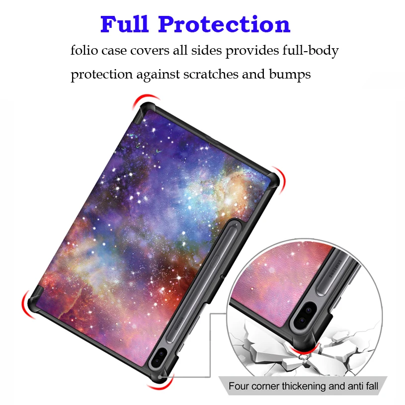 Untuk Galaxy Tab S6 10.5 Case Ultra Slim Case untuk Samsung Galaxy Tab S6 10.5 SM-T860 SM-T865 2019 10.5" tablet Smart Stand Cover