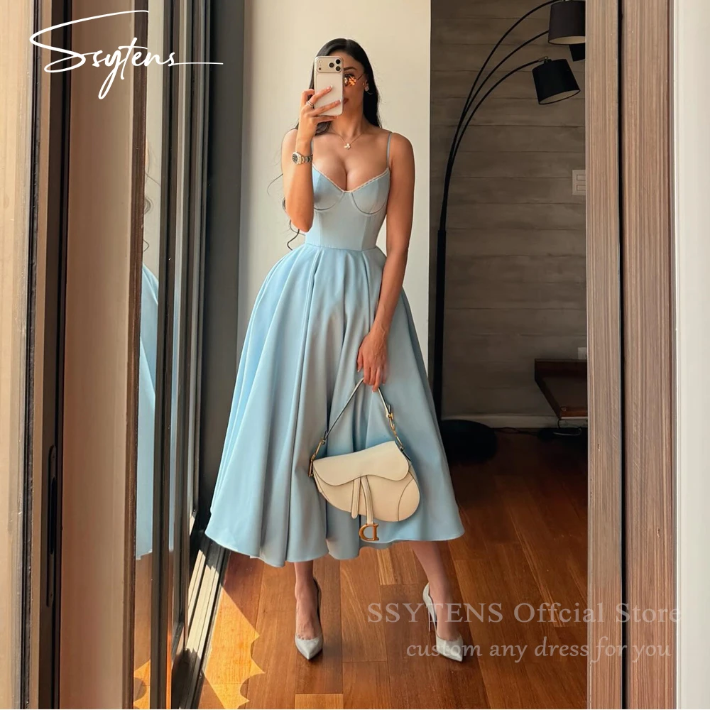 SSYTENS Summer Long Evening Dress Elegant 2026 Spaghetti Straps Special Occasions Dress Satin Homecoming Prom Dress Women Custom