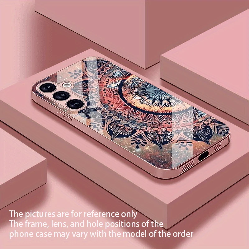 

Creative New Retro Pattern Totem Anti-Dirty Wear-Resistant Glass Phone Case for Samsung Galaxy S20/S21/S22/S23/S24/S25/S26PLUS