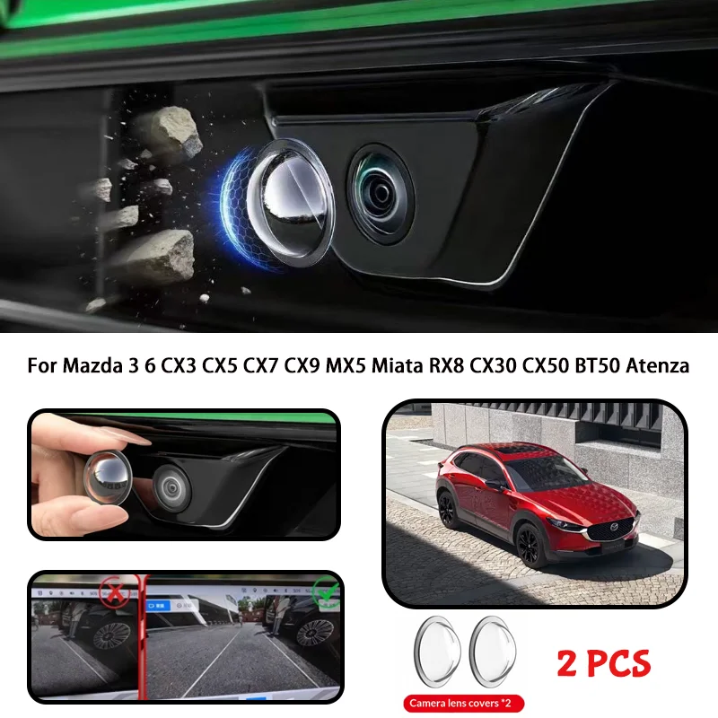 

For Mazda 3 6 CX3 CX5 CX7 CX9 MX5 Miata RX8 CX30 CX50 BT50 Atenza Car camera protective cover lens cover