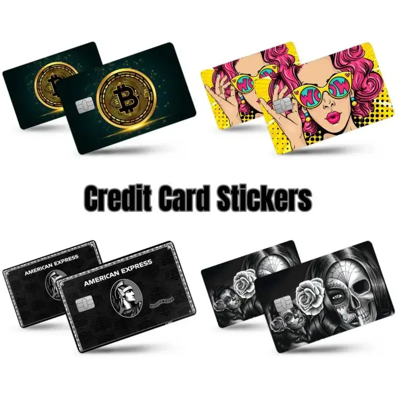 Creative 3D DIY Credit Card Stickers Art Decoration Card Stickers Credit Card Protective Credit Card Decorative Film