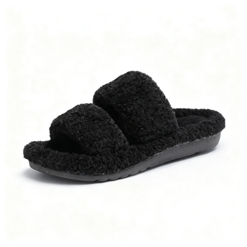 Smile Winter Mode Damen Hausschuhe Anti-Rutsch Weiche Sohlen Haus Rutschen Freizeit Rutschen Plüsch Futter Warme Casual Damen Hausschuhe – Detail 13
