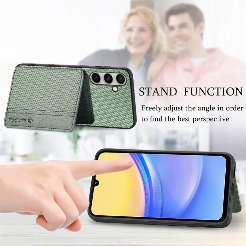 Etui na Samsung A17 A07 A55 A35 A25 A15 Portfel Etui na Karty Stojak Skórzane Magnetyczne Etui na Galaxy M56 M55 M15 A56 A36 A54 A14 — zdjęcie produktu 4