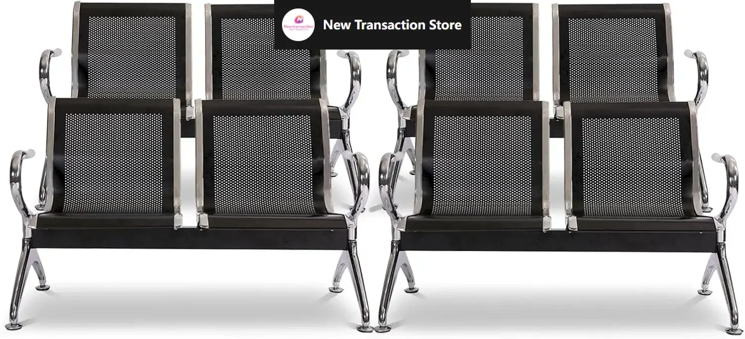 

Reception Chairs Set of 4- Waiting Room Reception Chair 2-Seat Office Guest Chairs & Reception Chairs