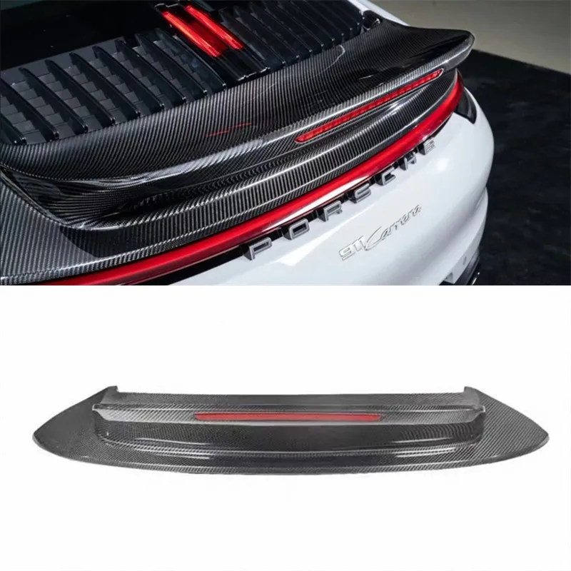 

For Porsche 911 992 Real Dry Carbon Fiber Tail Wing Wing Rear Trunk Lip Car Accessories Refit Decoration Spoiler Kit