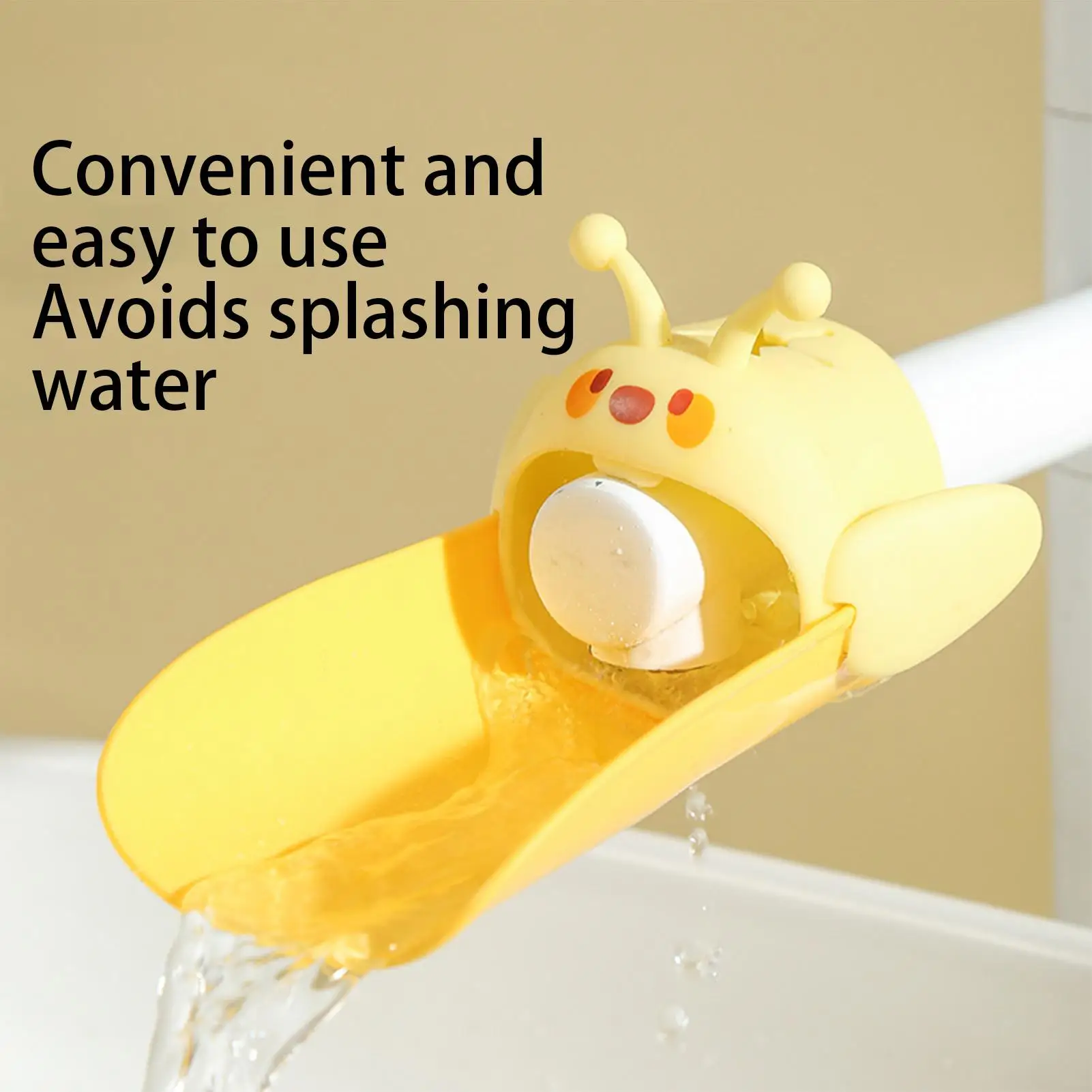 Niedliche Wasserhahn-Verlängerung für Kleinkinder und Kinder, Wasserhahn-Verlängerung mit niedlichem Bienen-Design, Waschbecken-Wasserhahn-Verlängerung, Wasserhahn-Verlängerung