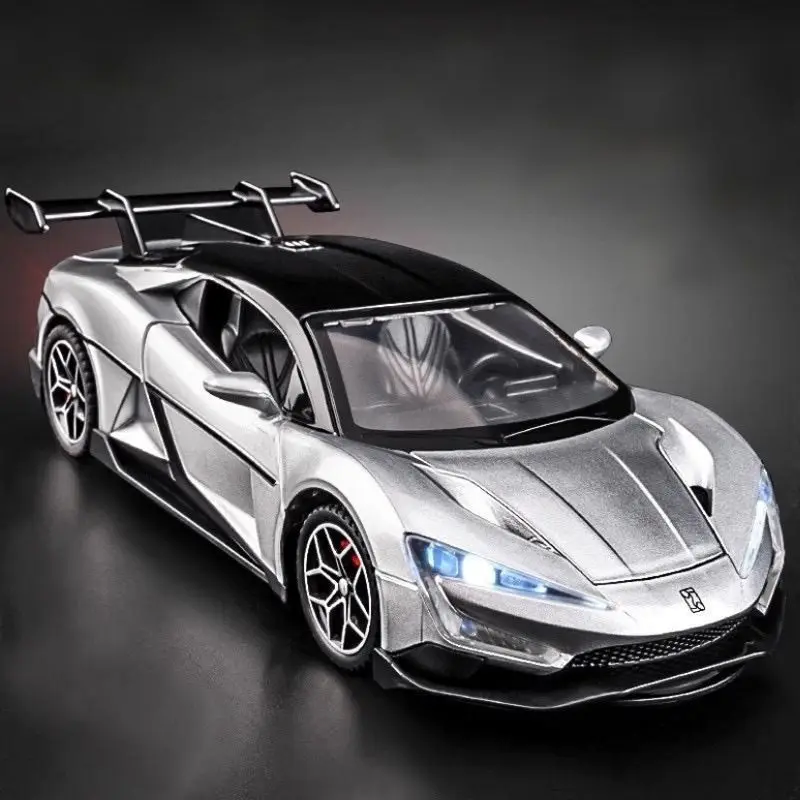 

1/32 BYD Yangwang U9 Alloy Sports Car Model Diecasts Metal Track Racing Super Car Vehicles Model Sound Light Childrens Toys Gift