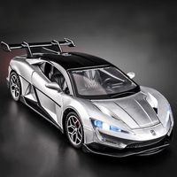 1/32 BYD Yangwang U9 Alloy Sports Car Model Diecasts Metal Track Racing Super Car Vehicles Model Sound Light Childrens Toys Gift