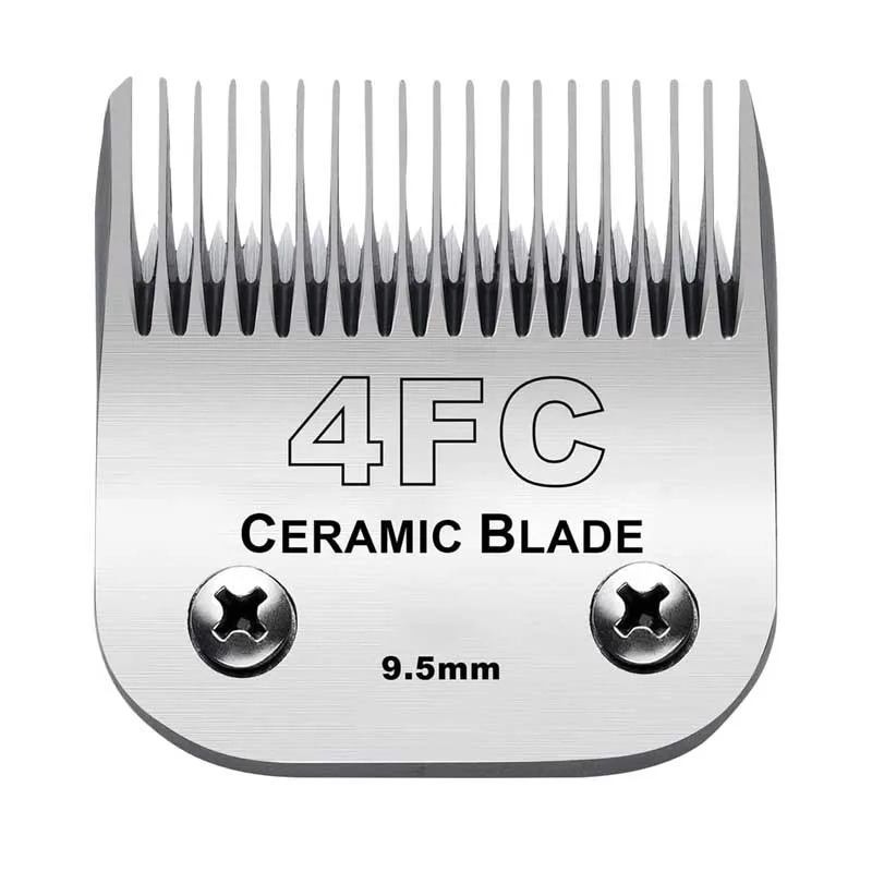 

4FC Detachable Pet Clipper A5 Blades Compatible With For Most Andis, Oster, Wahl KM 10 Clippers，Made of Ceramic & Carbon Steel