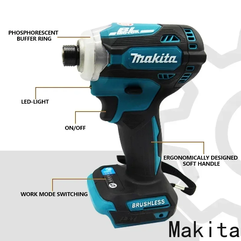 

Бесщеточный ударный шуруповерт Makita DTD171, 18В, без аккумулятора и зарядного устройства, электроинструмент Makita