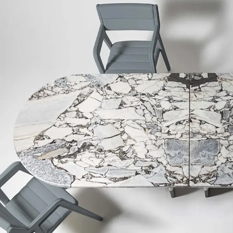 Dining table Italian light luxury household high-end high-end modern simple dining marble table