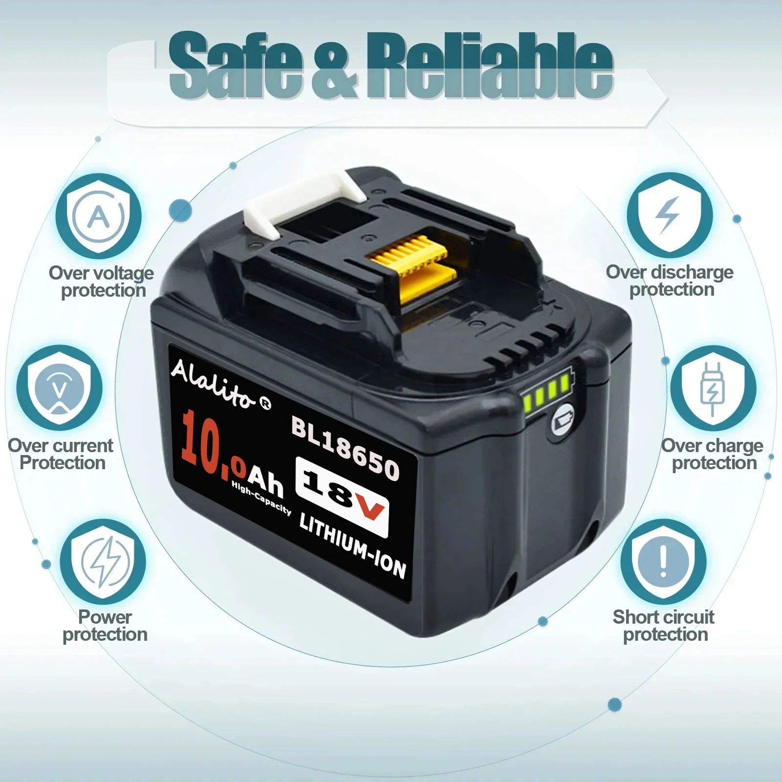 Verbesserte Ersatz batterie li-ion 18v 10000mah für makita bl1830b bl1850b bl1850 bl1840 bl1860 bl1815 Elektro werkzeug batterie