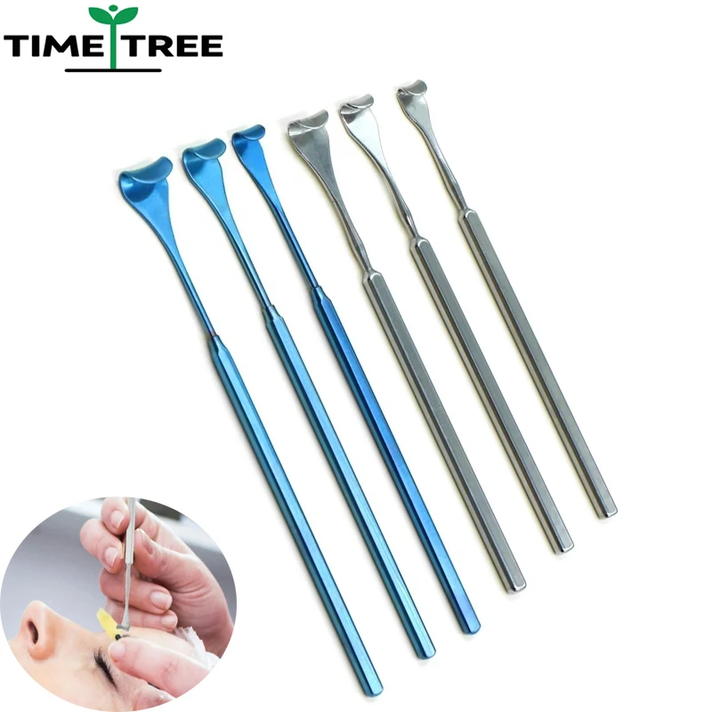 Spalmatore per strumenti oftalmici in acciaio inossidabile/lega di titanio da 1 pezzo, spalmatore per doppia palpebra, gancio per doppia palpebra oftalmico