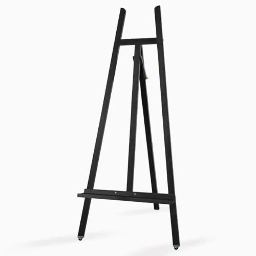 

A - Frame Wooden Display Easel - Adjustable Lyre Beechwood Studio Easel Stand Holding Canvas Up to 90" Inclinable Artist Floor