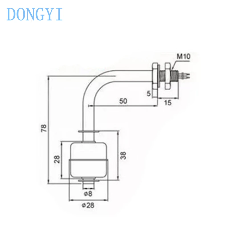 Side Mounted Float Switch Liquid Level Switch High Temperature 304 316 Stainless Steel Small Float Controller Sensor
