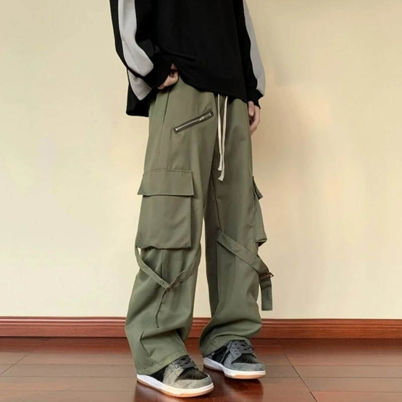 オーバーサイズジョガーパンツ ワイドパンツ メンズ ワークウェア ルーズ コットン ストリート 最安値 レギュラーフィット スラックス デザイナー バギー カーゴパンツ メンズ