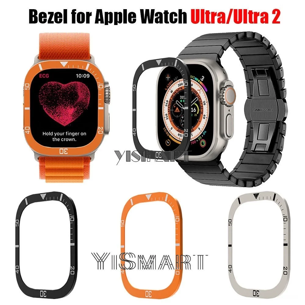 Apple Watch用ベゼル,超高品質アルミニウム合金フレーム,カバーケース用アクセサリー,49mm