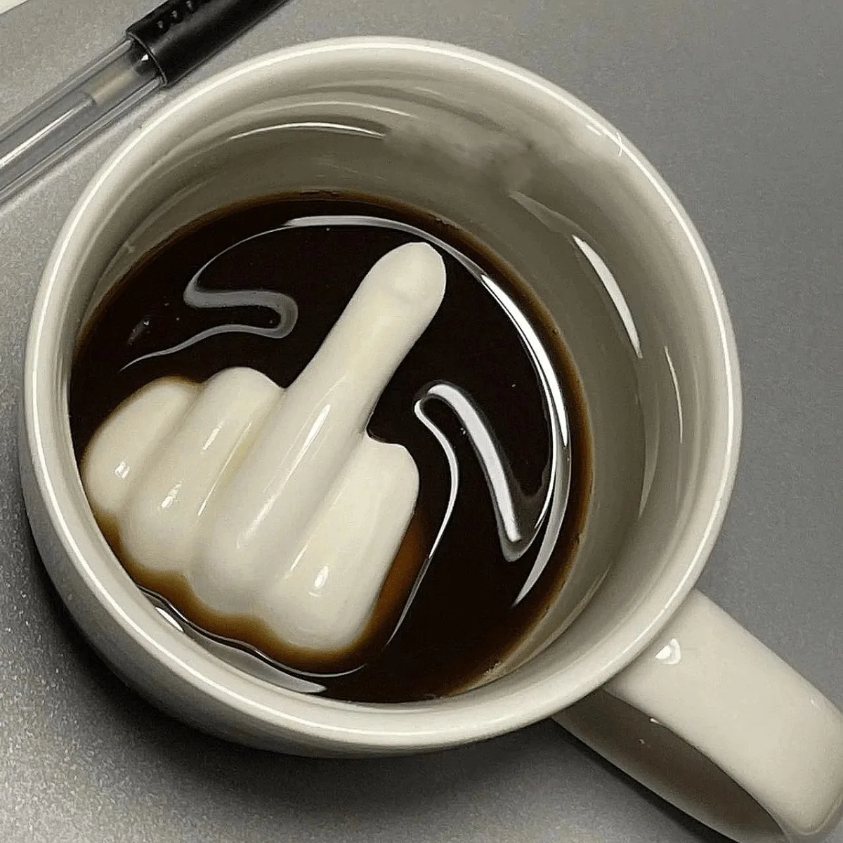 Creative middle finger cup ceramic cup funny cup mug gift water heat-resistant