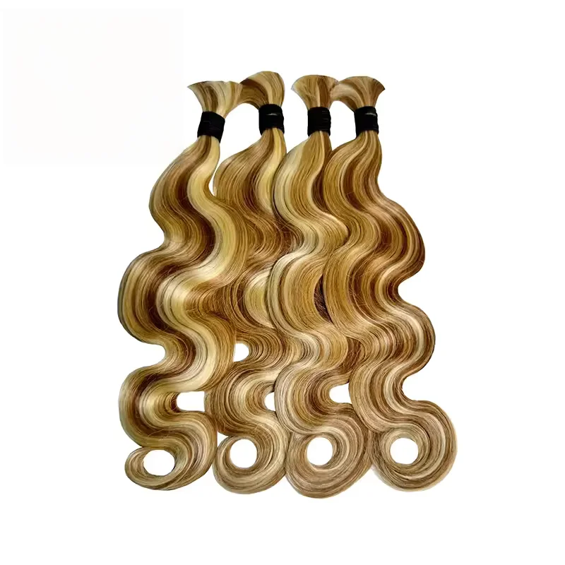 العسل شقراء P8/27/613 تسليط الضوء على شعر بشري لعذراء ملحقات السائبة الجسم موجة 10-30 بوصة ريمي الشعر البشري للتضفير