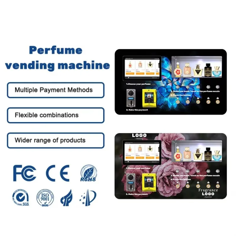 2026 New Stand Scent Distributeur De Parfum Automatique Hybrid  Fragrance Plus Dispenser Spray Perfume Vending Machine Custom