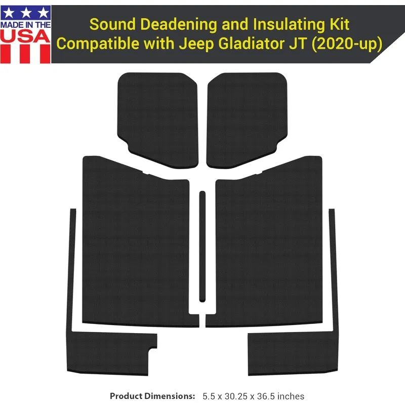 Sound Deadening and Insulating Headliner Kit Compatible with Jeep Gladiator JT (2020-up) - Max Insulation Headliner